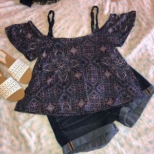 NWT Boho Off-the-Shoulder Top